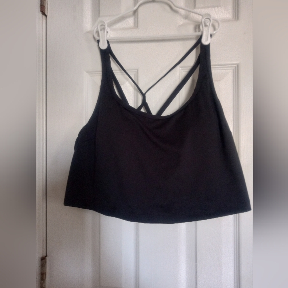 All in Motion Black Strappy Active Top Size XXL